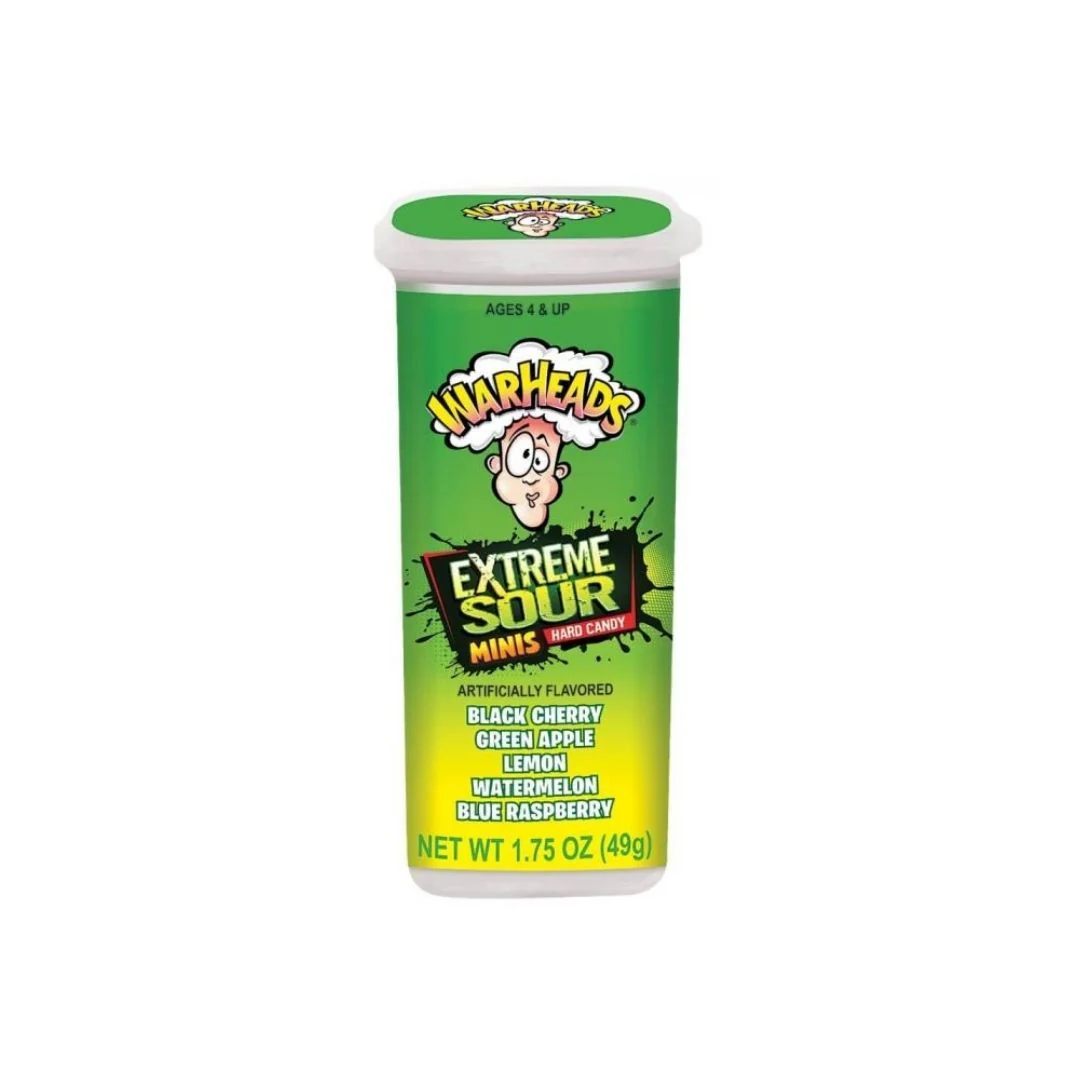 Warheads Hard Candy Minis, caramelle aspre alla frutta da 49g