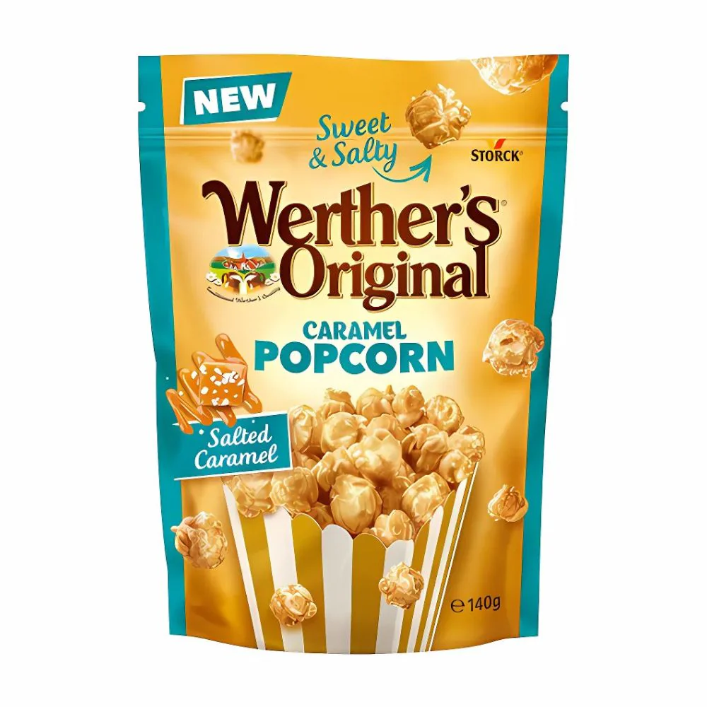 Werther's Original Salted Caramel Popcorn, popcorn ricoperti di caramello salato da 140g
