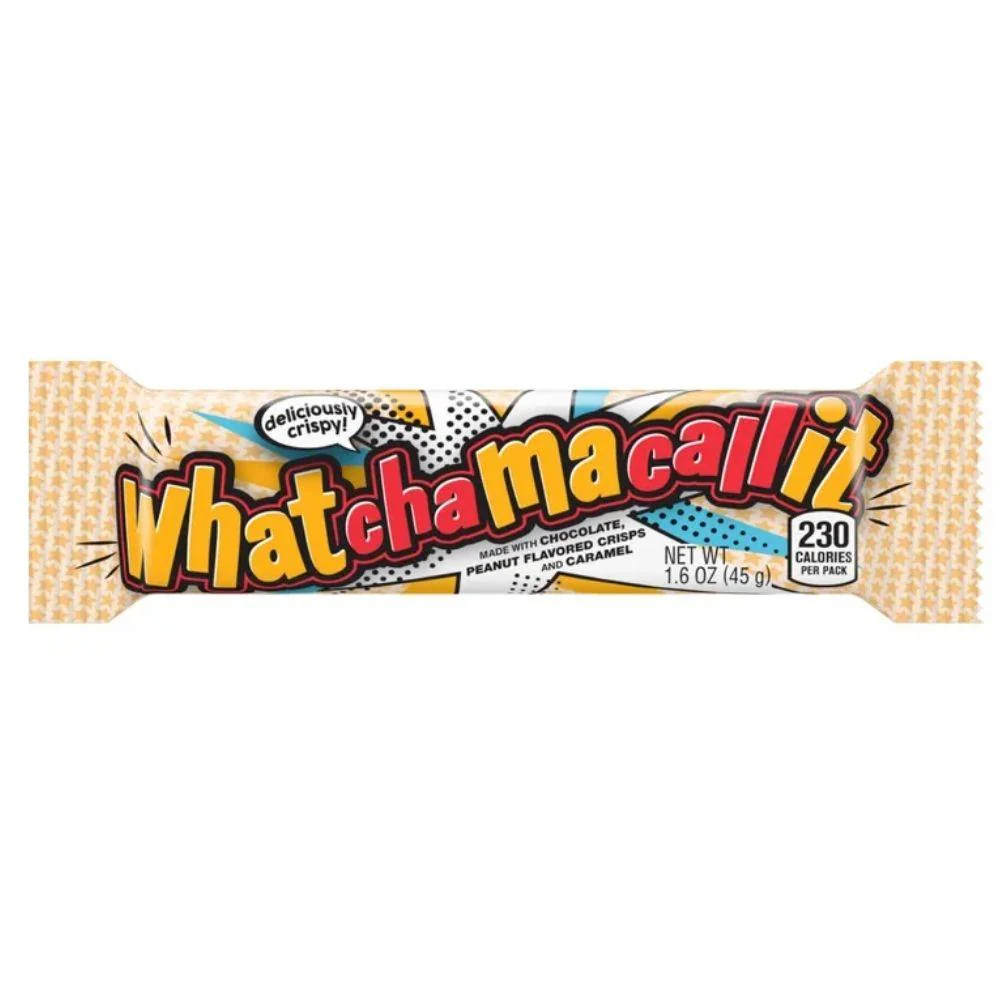 Whatchamacallit, barretta di cioccolato al burro d'arachidi e caramello da 45g
