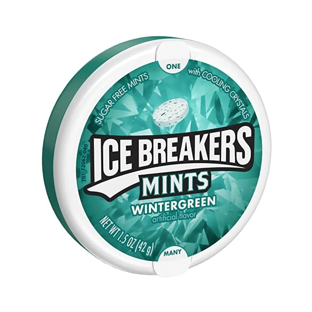 Wintergreen Ice Breakers, mentine senza zucchero da 42g