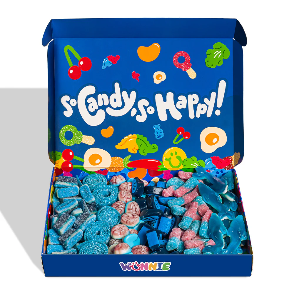 Wunnie Box Blue Mix, la Candy box con caramelle gommose blu