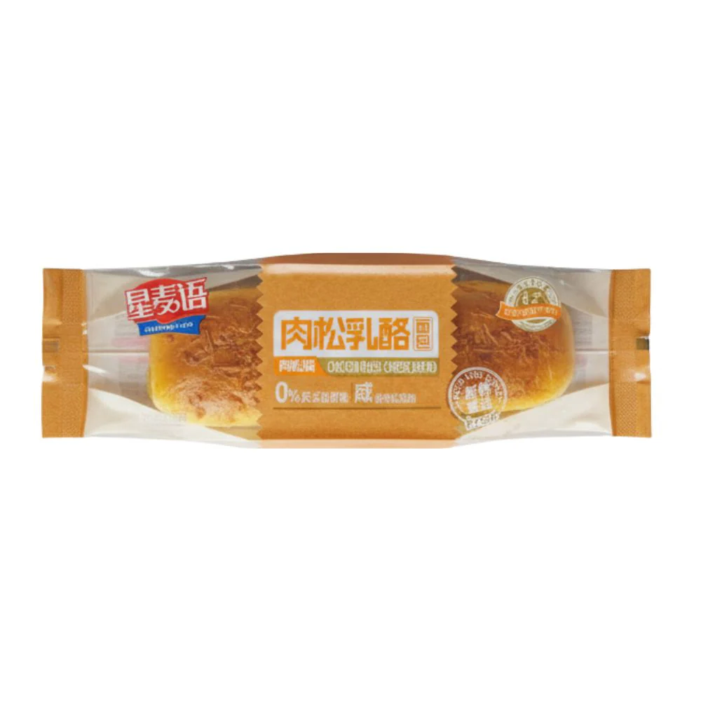 Xing Mai Yu Chicken Floss Cheese Bread, panino ripieno di pollo e formaggio da 80g