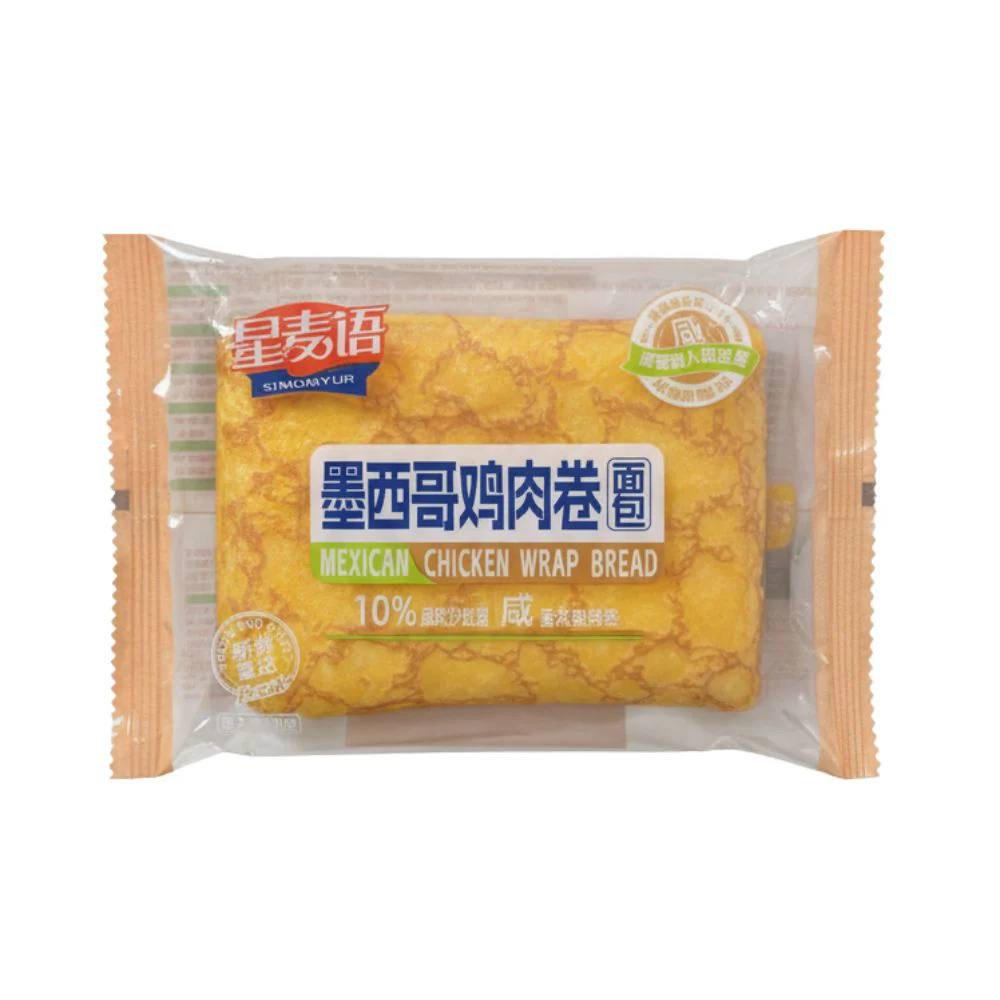 Xing Mai Yu Mexican Chicken Wrap Bread, rotolo di pane con uovo e pollo alla messicana da 80g