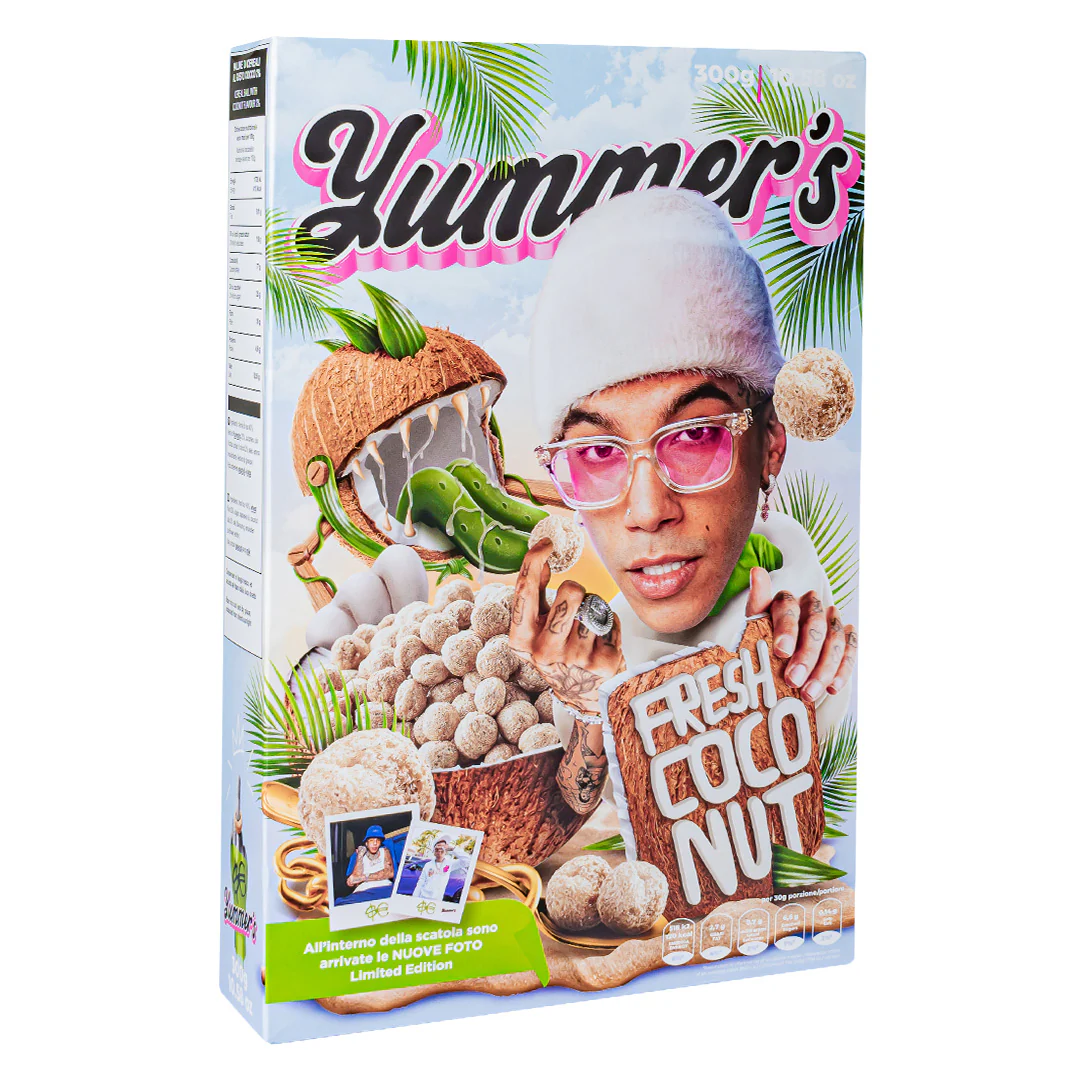 Yummer's Cereali Fresh Coconut by Sfera Ebbasta, palline al gusto di cocco da 300g